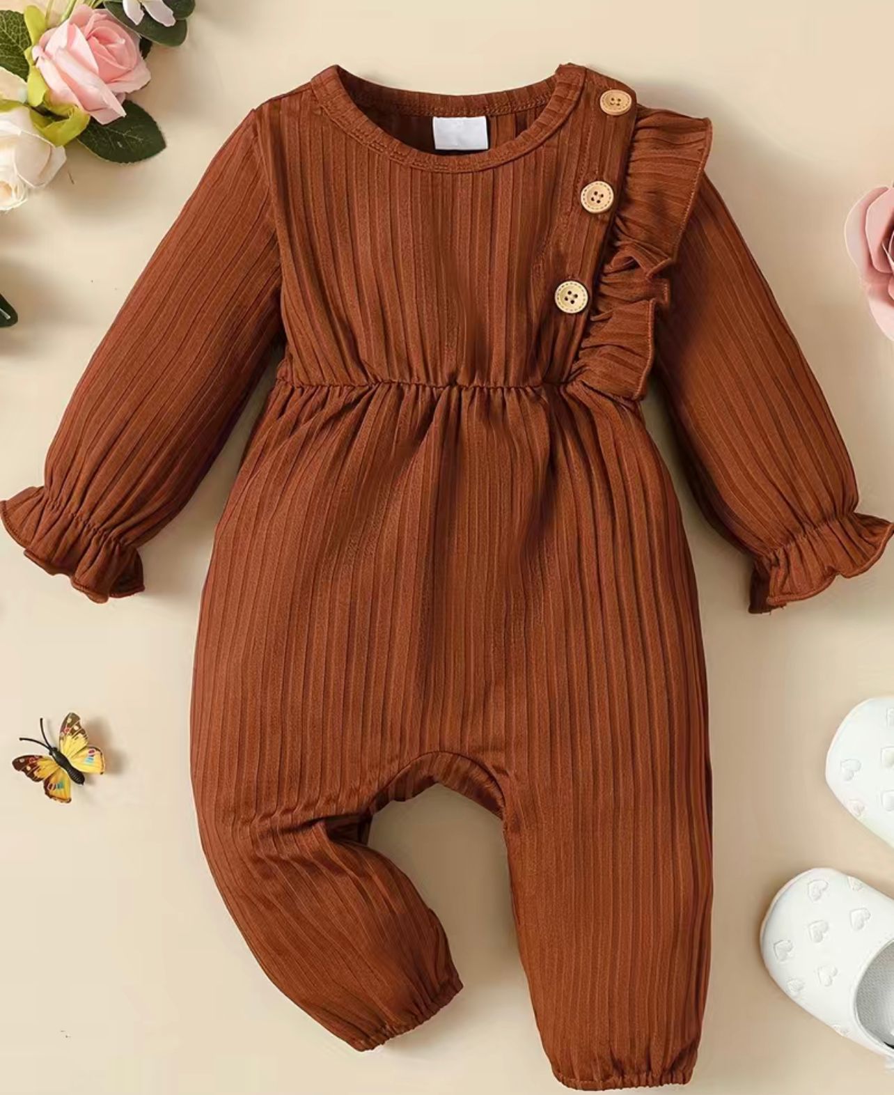 burnt orange baby grow