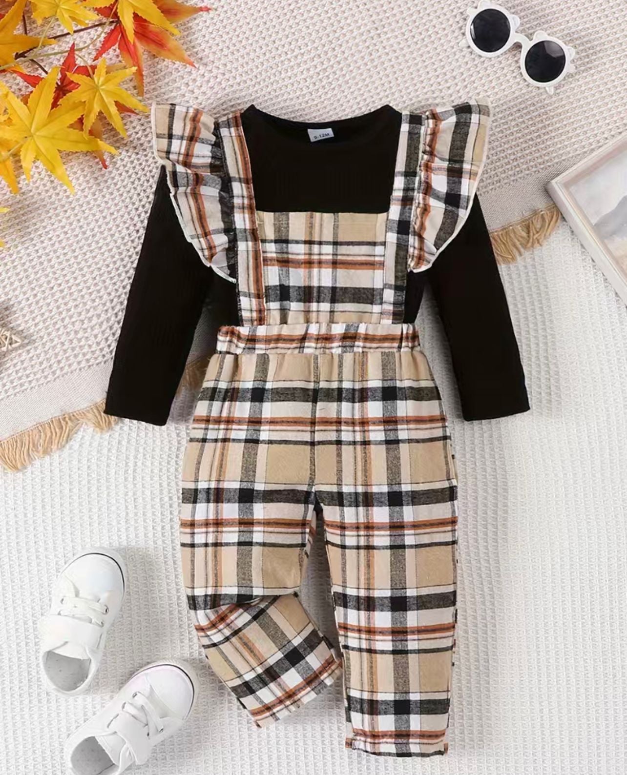 Black Check dungaree